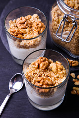 dessert parfait with nuts