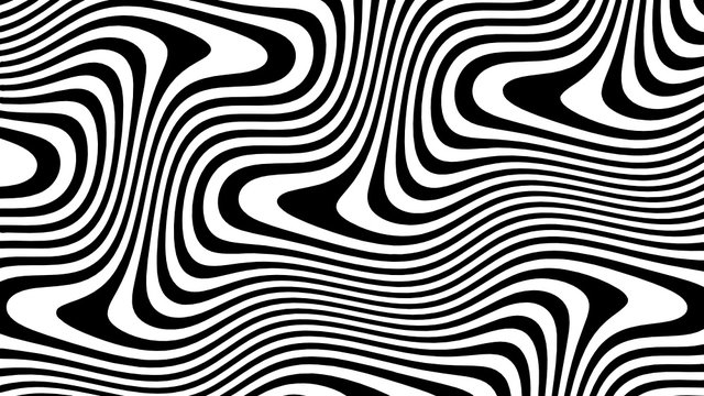 Vector - black and white curve wave line abstract illusion.