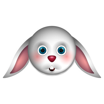 Cute bunny head