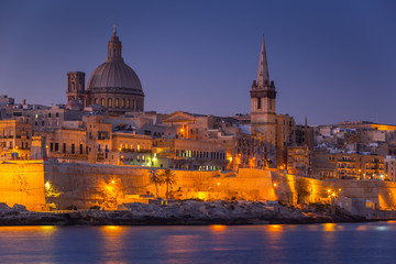 Fototapeta premium Valletta, the capital of Malta at dawn.