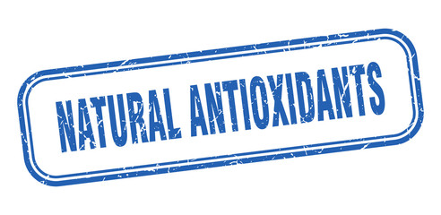 natural antioxidants stamp. natural antioxidants square grunge blue sign