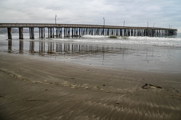 Beach and pier at Cayucos, California