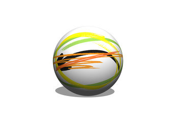colorful ball isolated on white background
