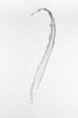 Obraz na płótnie Canvas pure fresh white milk splash with drops isolated on white