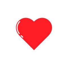 Heart flat vector icon isolated on a white background.Heart icon for web and mobile.Valentine's day icon.