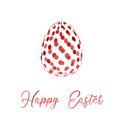 Easter ribbon egg. Vector illustration.