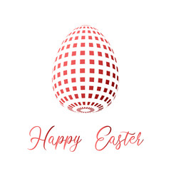 Easter ribbon egg. Vector illustration.