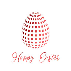 Easter ribbon egg. Vector illustration.