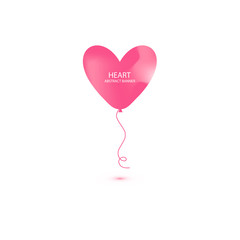 Heart Heart balloon abstract banner collections. Organic or fluid shapes with pastel neon color design. Usable for web, social media, print, banner, backdrop, background template. Valentines day