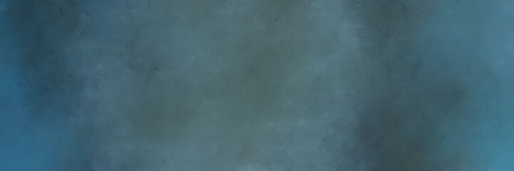 horizontal vintage abstract painted background with teal blue, blue chill and dark slate gray colors and space for text or image. can be used as header or banner