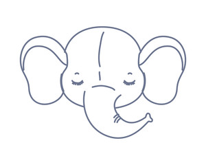 Isolated cute elephant cartoon vector design