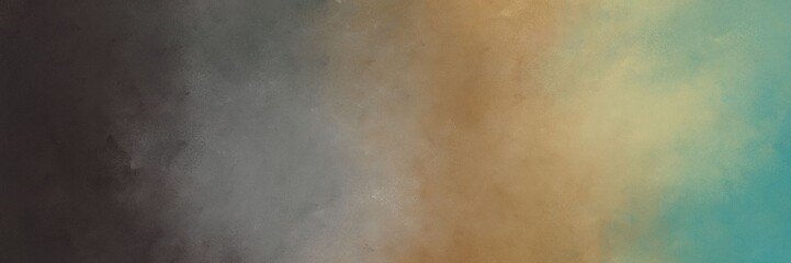 horizontal multicolor painting background texture with gray gray, very dark blue and dark sea green colors and space for text or image. can be used as header or banner