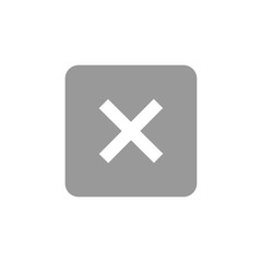 Obraz premium Close flat vector icon isolated on a white background.