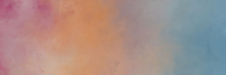 horizontal colorful vintage painting background graphic with rosy brown, light slate gray and peru colors. free space for text or graphic