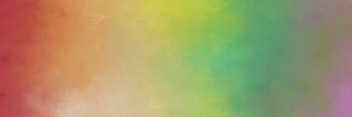 horizontal abstract painting background texture with dark khaki, medium sea green and moderate red colors and space for text or image. can be used as background or texture element