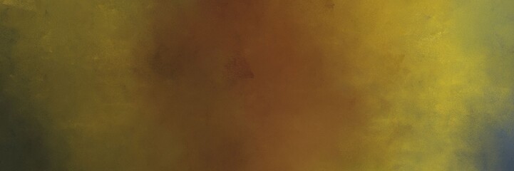 horizontal old color brushed vintage texture with brown, peru and very dark green colors. distressed old textured background with space for text or image. free space for text or graphic