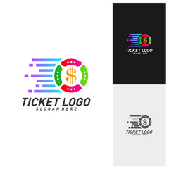 Fototapeta premium Money Ticket Logo Template Design Vector, Emblem, Creative design, Icon symbol concept