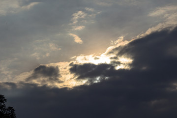 dramatic sky with clouds