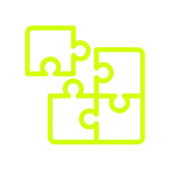 Business teamwork puzzle icon