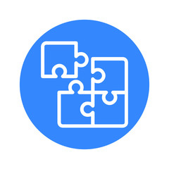 Business teamwork puzzle icon