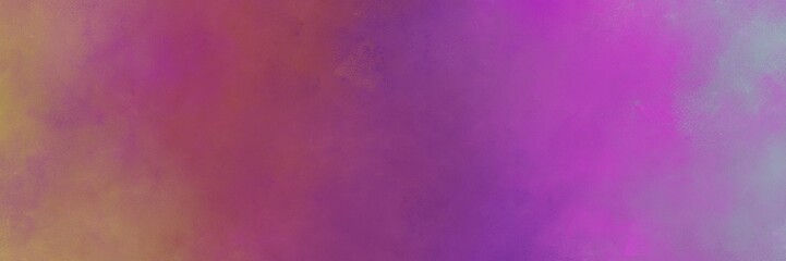 horizontal colorful distressed painting background texture with antique fuchsia, medium orchid and rosy brown colors. free space for text or graphic
