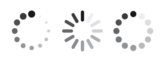 set of loading icons. load. load bar icons