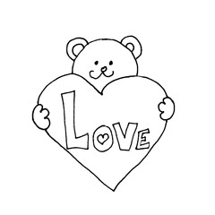illustration, cute, art, design, animal, love, graphic, bear, vector, cartoon, symbol, icon, isolated, character, gift, teddy, heart, sign, sweet, toy, greeting, valentine, lovely, funny, happy