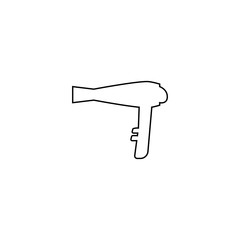 Hair dryer icon. Barber equipment symbol. Logo design element