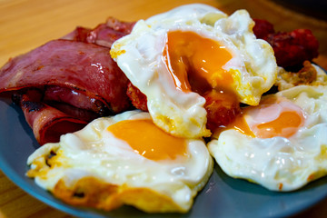 A couple of eggs and bacon