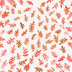 Botanical pattern. Blurred seamless pattern of leaves.