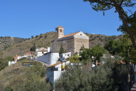 Benaque, native town of the Spanish poet, Salvador Rueda, a sunny day