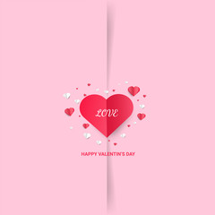 Happy Valentines day background with heart shape elements 