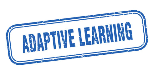 adaptive learning stamp. adaptive learning square grunge blue sign