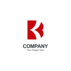 letter logo Bk. design combination of 2 letters into one unique and simple logo. modern template. with red texture. for the company's brand and graphic design. illustration vector