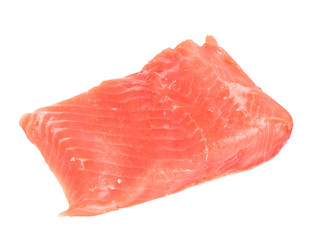 piece of salted salmon fish isolate on white