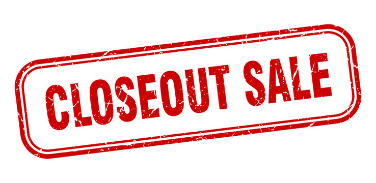 closeout sale stamp. closeout sale square grunge red sign
