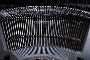 Typo with keys of a old qwerty typewriter