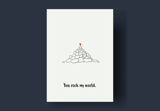 Illustrated Valentine's Day Card Layout