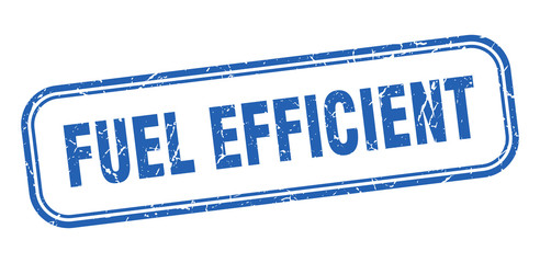fuel efficient stamp. fuel efficient square grunge blue sign