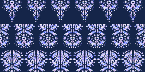 Glamour rich ornament on glitter effect. Royal geometric ornate pattern. Vector glamour sparkle shapes