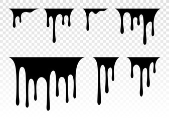 Dripping Paint Set. Dripping liquid. Paint flows. Current paint, stains. Current drops.  Dripping blood. Hot chocolate.