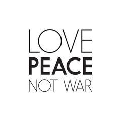 peace and love words with heart peace symbol in black and white