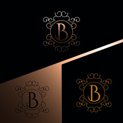 B letter Luxury Logo template vector © Rubel