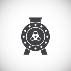Motor related icon on background for graphic and web design. Creative illustration concept symbol for web or mobile app