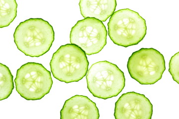 Cucumber slices background