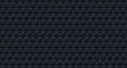 Dark abstract wallpaper, hexagonal grid background. Vector illustration