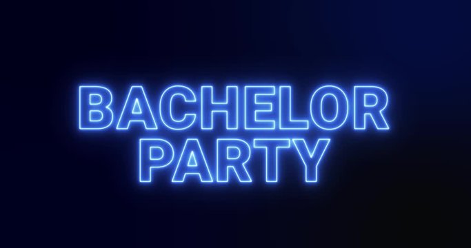 Animated Blue Bachelor Party Sign
