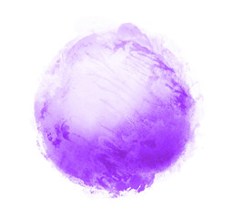 Watercolor circle on white as background