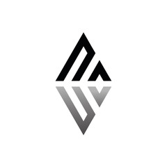 Abstract triangle shape logo on white background