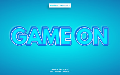 Game style editable text effect